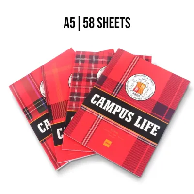 Buku Tulis Writing Book Deli isi 10 PCS Campus A5/B5 Notebook Catatan Jurnal Bergaris 32/38/42/58 1 Pak isi 10 Pcs CNA5XX