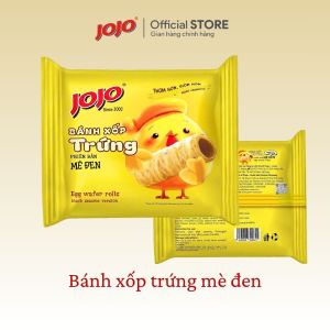 Bánh Xốp Trứng Mè Đen JOJO 30G - Bánh Xốp Quế Giòn Rụm Bánh Xốp Mè Đen Thơm Béo Ngọt Dịu Giòn Tan