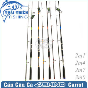 Cần Câu Cá Ashino Carrot Cần 2 Khúc Máy Đứng Thân Rỗng Cán Hở Dòng Mới 2m1 2m4 2m7 3m0