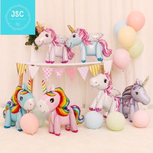 3D Stand Unicorn Foil Balloon Unicorn Theme Balloon Horse Foil Balloon For Home Party Children Birthday Adult Party Decoration