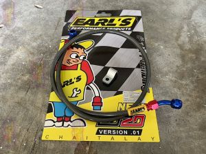 สายเบรคหน้า เอิร์น หัว กลม สายถัก Earls ขนาดความยาว 30 " 36 "