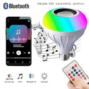 LAMPU BOHLAM SPEAKER BLUTOOTH 2 IN 1 / RGB musik E27 Party Warna Warni remote Audio Disco