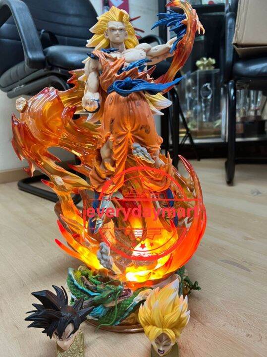 Dragon Ball🔥super Saiyan 3 Goku🔥statues Gk Action Figure Toys💥七龙珠悟空3形态💥 