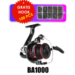 Reel Pancing Full Besi 12 Bearing 5.2:1 Metal Fishing Spinning Reel Ril Pancing katrol bahan metal 10KG Maksimum Tarikan HE 3000 5000 Serirel murah berkualitas one waycatrol stanlessrel pancing murah untuk laut