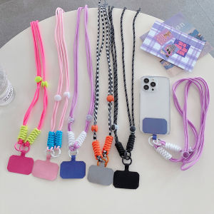 Crossbody Colored Phone Charm for Phone Lanyard Strap with Patch Universal Mobile Phone Camera Strap ID Card Gym USB Hanging Rope