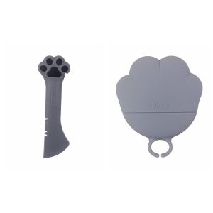 SIRENXI Giữ tươi Bảo quản thực phẩm ướt Có thể tái sử dụng Niêm phong Silicone Chó mèo Đồ mở hộp Nắp có thể Muỗng thức ăn cho thú cưng Có thể bao gồm