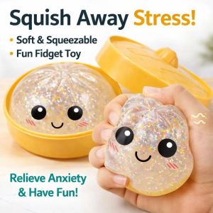 Cute Steamed Bun Squishy Toy Slow Rebound Stress Relief Fidget Toy Kids and Adults Anxiety Relief Dim Sum Toy
