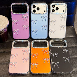 0930[Local Stock] Christmas Halloween Luxury Glitter Bling Rhinestone Camera Phone Case For iPhone 18 17 16 15 14 13 Pro Max Plus 3D Glitter Bow Soft Clear Back Cover h261009