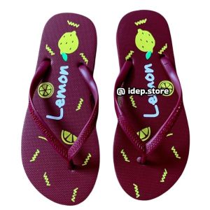Dép đi biển xỏ ngón nữ🔥FREESHIP🔥Dép kẹp tông xốp siêu hót Maipy D188 - Họa tiết Qủa Chanh Lemon