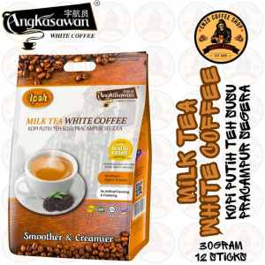 Angkasawan Milk Tea White Coffee Instant Drink Smoother & Creamier 30g 12 Sticks