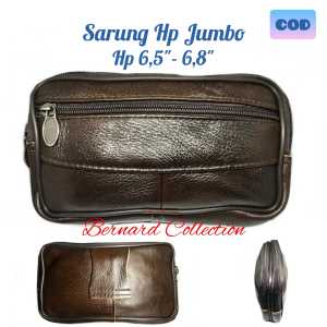 Dompet Hp kulit Sarung Hp Kulit Pinggang Leather Case Hp Sarung Hp ukuran Jumbo 63 - 68 lipat tidur