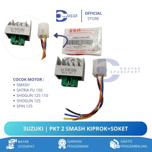SUZUKI PKT 2 HEMAT REGULATOR KIPROK + SOKET SMASH NEW OLD / SHOGUN 110 125 / SATRIA SPIN / RECT COMP