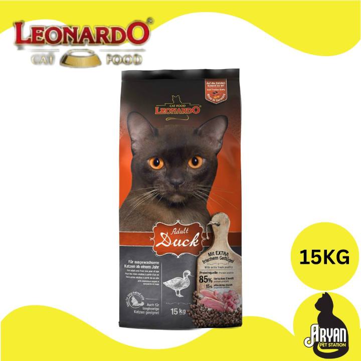 (15kg) Leonardo Adult Duck Super Premium Cat Food Lazada
