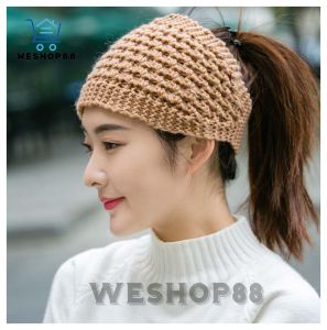 WESHOP88 Women Turban Warmer Hat Headbands Pineapple Crochet Head Wraps Scarf for Girls