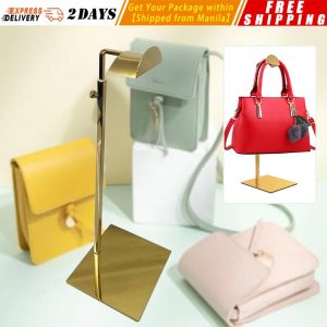 Hanging Bag Handbag Rack Display Stand Purses Single Hook Adjustable Height Display Stand Rack Adjustable Gold and Silver Bag Stand Display Silver Adjustable Bag Display Stand Holder