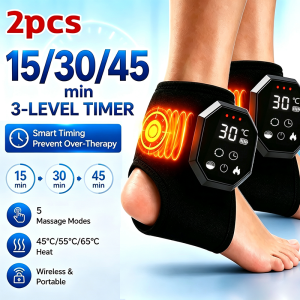 11in1 Electric Ankle Massager For Plantar Fasciitis Relief Foot Massager with Heat Multi Timing