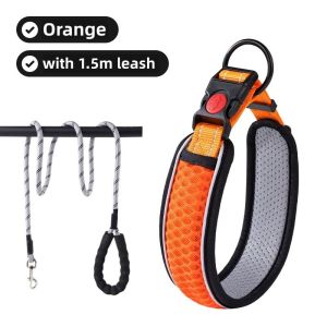 Reflective Anti-Escape Large Dog Collar Adjustable Nylon Collar for Medium and Large Dogs