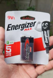 Vỉ 1 viên pin vuông 9V Energizer Alkaline chính hãng