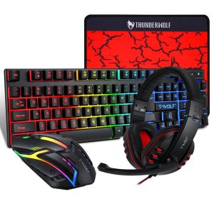 Spanish Keyboard with Spanish Layout Russian Arabic Keyboard Mouse Kit 100% Keyboard ISO Color Backlight Wired Gaming Office T20