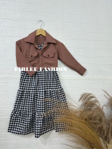 DRESS ARINA ANAK KATUN CRINKLE M L XL XXL