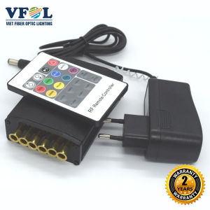 Nguồn phát sợi quang LED 6 cổng ra để làm hiệu ứng sao băng (sao chổi) - Nguồn trần sao ô tô trần nhà trang trí