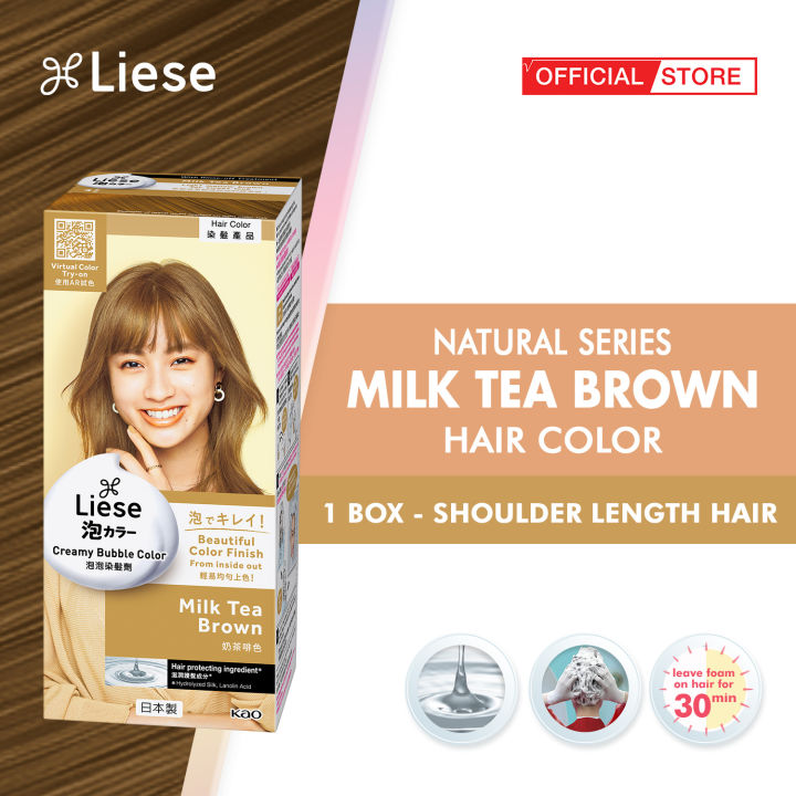 Liese Creamy Bubble Hair Color (Milk Tea Brown)