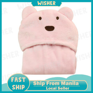 Cotton Hooded Bath Supplies Baby Blanket Towels Animal Style Soft and  Super Absorbent