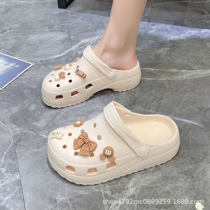 [Free Shipping] WomenS Cartoon High-Heeled Clogs 2026 New Summer Fashion Height-Increasing Thick-Soled Closed-Toe Slippers For Outdoor Wear
