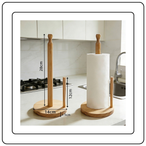 【JJ HOME】Reusable Tear-Away Kitchen Towel Roll with Optional Wooden Holder