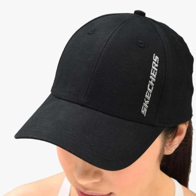 Topi Skechers Unisex Fit Cap-Hat-Black Original Topi Hitam - Main Image