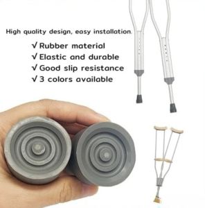 2pcs Rubber Cane Tip Anti-skid Walking Stick Tips for Hiking Poles Walking Sticks 19mm Crutch Gyro Head