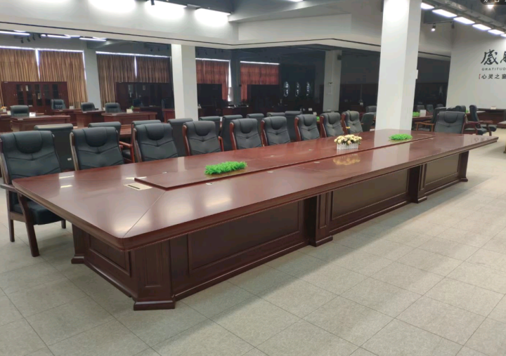 Oval conference table office furniture paint paste solid wood spot