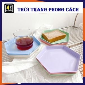 Đĩa Nhựa Lúa Mạch Hình Lục Giác Đựng Bánh Kẹo Siêu Xinh - Đĩa Đựng Thức Ăn Trái Cây Decor Gian Bếp - Khay Đựng Đồ Ăn Vặt  Hoa Quả Để Bàn Cute