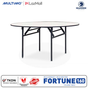 Meja Lipat Bundar Meja Resto Meja Pesta Meja Banquet - Seahorse FORTUNE Ø160 Multiplek Paded
