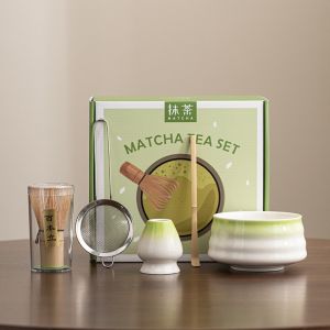 NEXASHOP Matcha Spoon Japanese Matcha Tea Set Tea Sticks Match Bowl Matcha Whisk Set Reusable Tea-Making Tools Matcha Brush for Tea Lovers