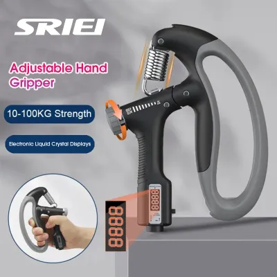 SRIEI 10-100KG Hand Gripper Adjust Hand Exerciser Grip Strength Trainer Automatic Counting Hand Spring Fingers Gripper