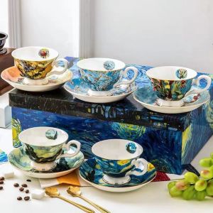 Van Gogh Drawings British Style Coffee Cup Gift Box 梵高英式骨瓷咖啡杯 伴手礼盒装