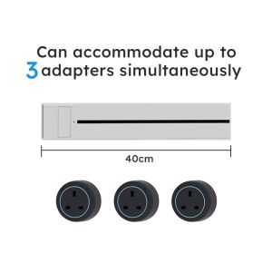Power Track Socket UK Standard Wall Mounted Sliding Rail Socket 8000W Aluminum Alloy Modular Power Rail 40cm to 80cm