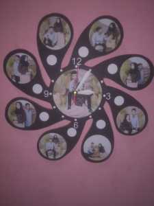 [ TEBARU ] JAM DINDING CUSTOM FOTO UNIK BENTUK SPINER