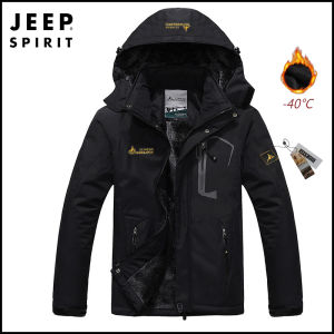 Jeep Spirit เสื้อแจ็คเก็ตขี่กลางแจ้งของผู้ชายเสื้อโค้ทเสื้อบุกำมะหยี่เป็นศูนย์เสื้อคู่กันลมกันน้ำฤดูหนาวอบอุ่นและทนต่อการสึกหรอแจ็คเก็ต