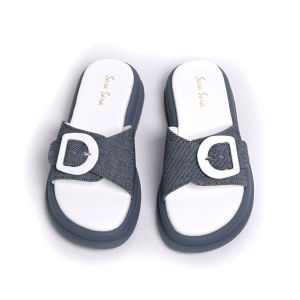 Sarasara JOLLY Sandal Slip-On Wanita Kulit Imitasi Desain Vintage Anti Slip