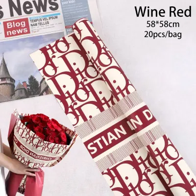 20PCS Luxury Bouquet Wrapping Paper Double-Sided Color Romantic Wrapping Paper Bouquet Wrapper