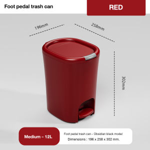 12L Toilet trash can with Cover Pedal Trash Large Capacity Bin Dustbin Home Bathroom 踏板垃圾桶