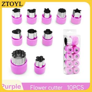 ZTOYL  Rau trái cây cắt thép không gỉ hoa phim hoạt hình hình dạng khuôn bánh Biscuit cắt khuôn nhà bếp Cookie cutter công cụ