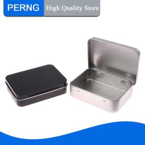 [PERNG] Tehe 1PC Frosted Household Iron Storage Box Metal Box Tin Plated Container Empty Hinged Lid Small Empty Storage Box