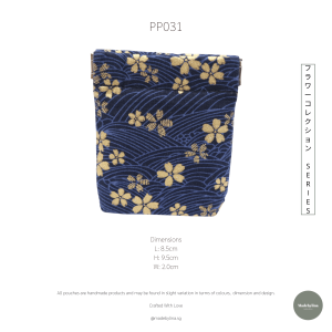 [Madebylina] Pōchi Pouch - フラワーコレクション S E R I E S - PP031