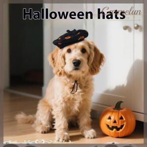 [Carmelun] Cute Pet Halloween Dog Cat Costume Originality Small Dogs Cat Cosplay Bat Pumpkin Headgear Hat Cat Headgear Pet Supplies