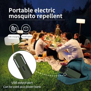 FLEXAILGEAR Fishtail Technology MAX REPEL Outdoor Portable Mosquito Repellent Heating Electric Mosquito Repellent 9600mAh Type-C InterfaceOutdoor Emergency Power Supply Supports For Yard Garden Dinner Party Camping Hiking Fishing Outdoor Dining