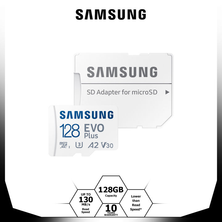 Samsung EVO PLUS 128GB Micro SD Class 10 U3 V30 A2 Up to 130MB/s