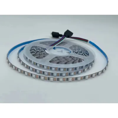 Dây LED 5V 2835 đơn sắc RGB. Có sẵn keo dán khách hàng mua về tự đấu nối nguồn.